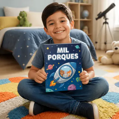 Benjamín z Buenos Aires (Argentyna) z książkami z zestawu