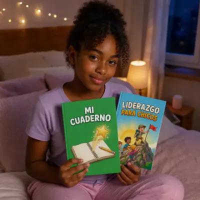 Salomé z Santo Domingo (Dominikana) z książkami z zestawu